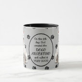 Mug Le 8ème jour, Dieu créa le chien argentin Dogo (Centre)