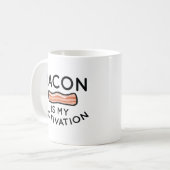 Mug Le bacon est ma motivation (Devant gauche)