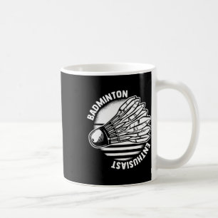Mug Le Badminton Enthousiast Shuttle Badminton Racket