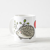 Mug Le ballon rouge du hérisson de bébé (Devant gauche)