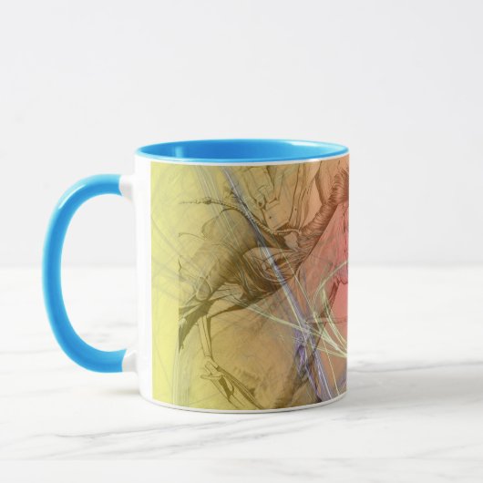 Mug Le Barrel Racer (tourbillon orange jaune) (Gauche)