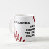 Mug Le base-ball attaque 3 zones de texte pour le (Devant gauche)