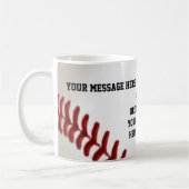 Mug Le base-ball attaque 3 zones de texte pour le (Gauche)