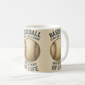 Mug Le baseball, un mode de vie ! (Devant droit)