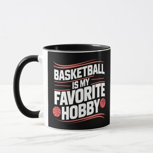 Mug Le basket-ball est mon passe-temps préféré, les mu (Gauche)