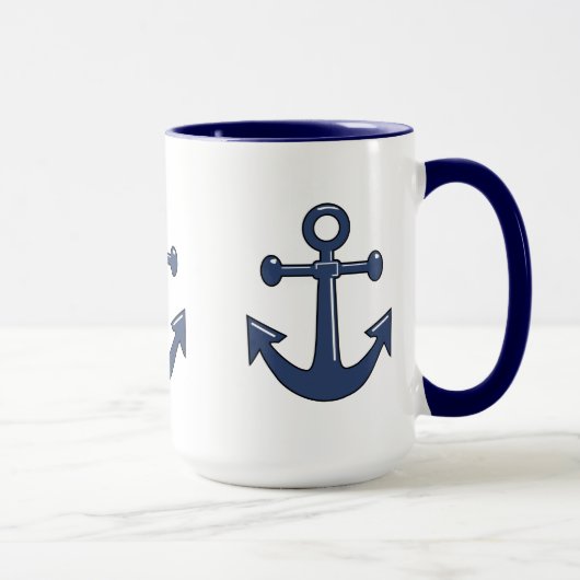 Mug Le bateau 3 nautique bleu ancre le thème de (Droite)