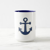 Mug Le bateau 3 nautique bleu ancre le thème de (Centre)