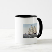 Mug Le bateau de tondeuse "nuage de vol " (Devant droit)