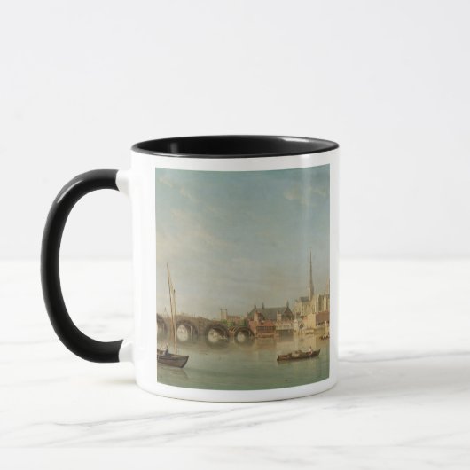 Mug Le bâtiment du pont de Westminster avec un imagina (Gauche)