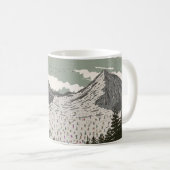Mug Le beau paysage de ski d'hiver (Devant droit)
