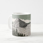 Mug Le beau paysage de ski d'hiver (Devant gauche)