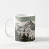 Mug Le beau paysage de ski d'hiver (Gauche)