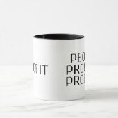 Mug Le bénéfice - "produit de processus de personnes " (Centre)