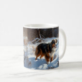 Mug Le Berger Australien Laisser Neige Noël (Devant droit)