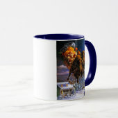 Mug Le bison tire le Père Noël (Devant droit)