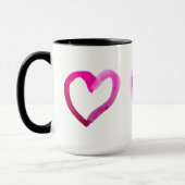 Mug Le blanc fait sur commande des coeurs de sonnerie (Gauche)