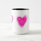 Mug Le blanc fait sur commande des coeurs de sonnerie (Centre)