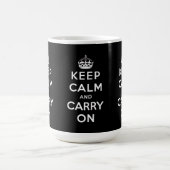 Mug Le blanc noir gardent le calme et continuent des (Centre)