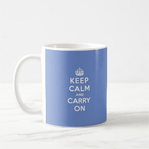 Mug Le bleu en pastel gardent le calme et continuent
