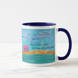 Mug Le bleu est la couleur pour que vous soyez plus