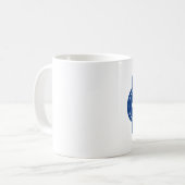 Mug Le bleu marine embarque la silhouette de roue (Devant gauche)