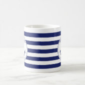 Mug Le bleu marine nautique d'Ancre barre le nom de (Centre)