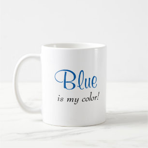 Mug Le bleu mignon est ma citation de couleur