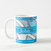 Mug Le bleu personnalisent la conception de tennis (Gauche)
