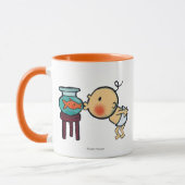 Mug Le bocal à poissons embrasse le poisson rouge (Gauche)