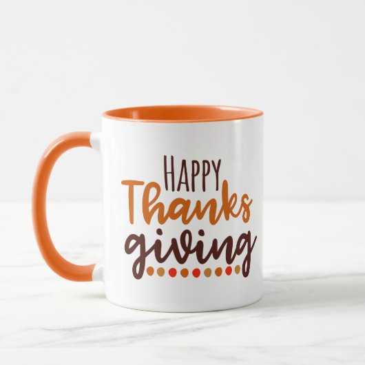 Mug Le bon thanksgiving exprime des vacances (Gauche)