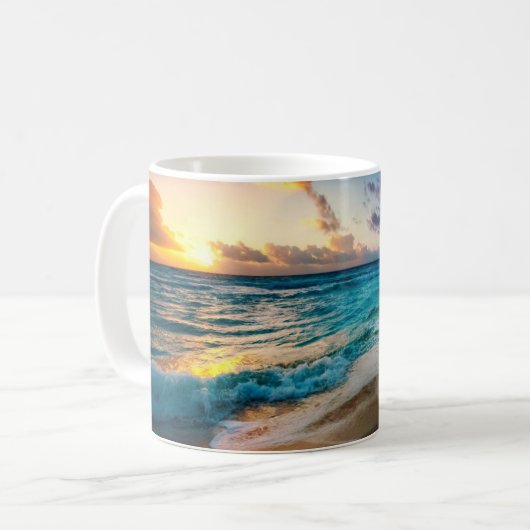 Mug Le bonheur arrive par vagues (Devant gauche)