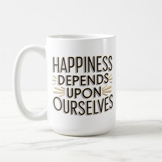 Mug Le Bonheur Dépend De Nous-Mêmes (Gauche)