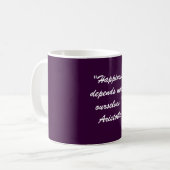 Mug Le "bonheur dépend de nous-mêmes. " (Devant gauche)