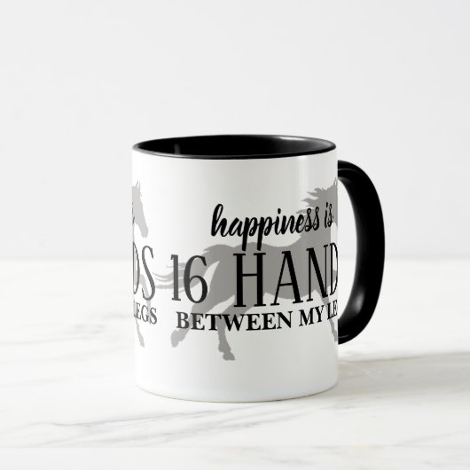 Mug Le bonheur est 16 MAINS entre mes jambes Accent Pi (Devant droit)