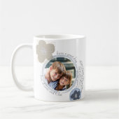Mug Le bonheur est .. 2 Photo Blue Grey Pop Art Flower (Gauche)