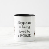 Mug Le bonheur est aimé par un CHEVAL ! Humour (Centre)