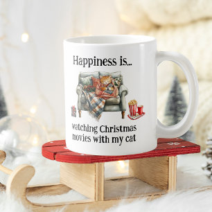 Mug Le bonheur est de regarder des films de Noël avec