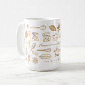 Mug Le Bonheur Est Fait Maison Gold Holiday Motif (Devant gauche)
