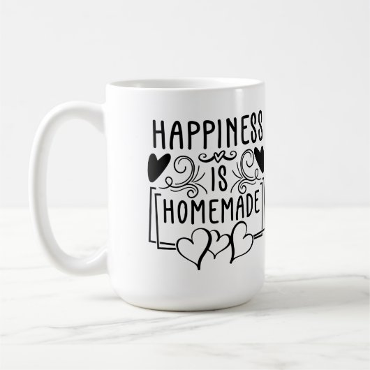Mug Le Bonheur Est Fait Maison Rustique Cuisine Concep (Gauche)