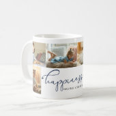 Mug Le bonheur est | Granddad Blue Calligraphy Photo (Devant gauche)