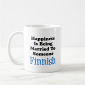 Mug Le Bonheur Est Marié À Quelqu'Un De Finlandais (Gauche)