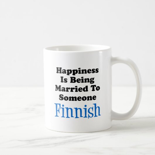 Mug Le Bonheur Est Marié À Quelqu'Un De Finlandais (Droite)