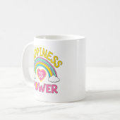 Mug Le bonheur est Power Rainbow (Devant gauche)