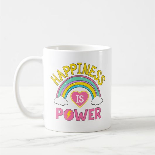 Mug Le bonheur est Power Rainbow (Gauche)