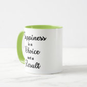 Mug Le bonheur est un choix, pas un résultat (Devant gauche)