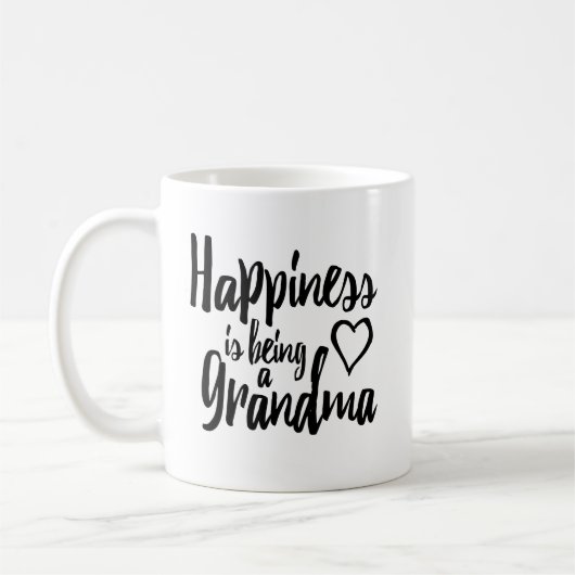 Mug Le bonheur est un coeur de grand-maman (Gauche)