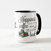 Mug Le Bonheur Est Un Livre D'Erica Stevens (Devant droit)