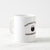 Mug Le bonheur est un panier de recherche de champigno (Devant gauche)