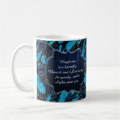 Mug Le bonheur est un papillon : Papillon bleu de (Gauche)