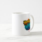 Mug Le bonheur gagne le design Graffiti (Devant droit)